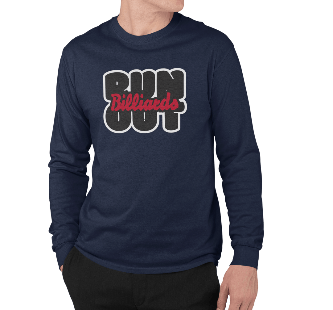 Run Out Billiards - Long Sleeve Tee - BFLY BILLIARDS