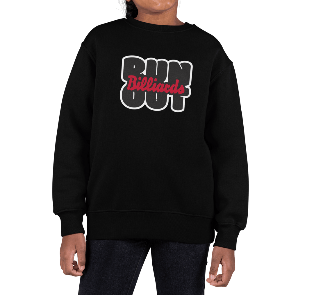 Run Out Billiards - Youth Crewneck Sweatshirt - BFLY BILLIARDS