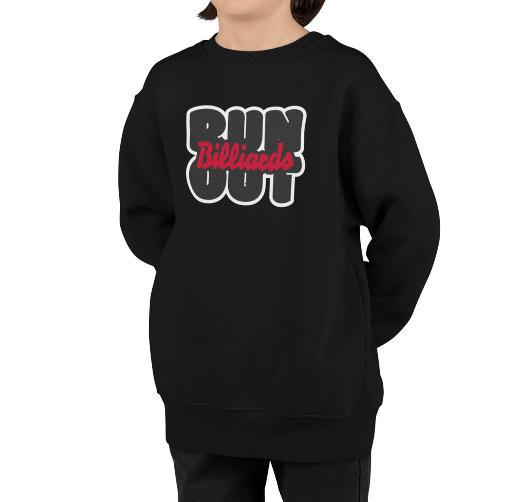 Run Out Billiards - Youth Crewneck Sweatshirt - BFLY BILLIARDS