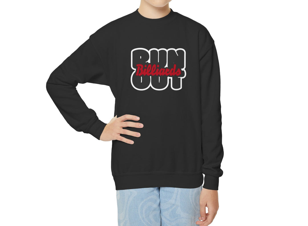 Run Out Billiards - Youth Crewneck Sweatshirt - BFLY BILLIARDS