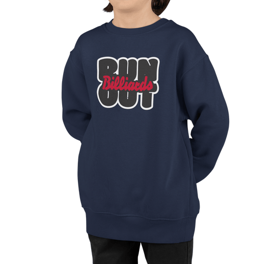 Run Out Billiards - Youth Crewneck Sweatshirt - BFLY BILLIARDS