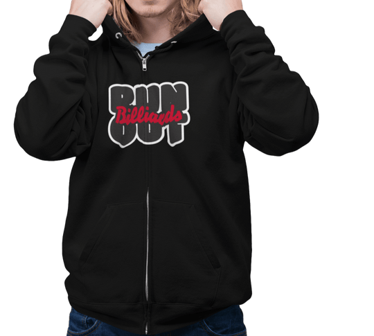 Run Out Billiards - Zip-Up Hoodie - BFLY BILLIARDS