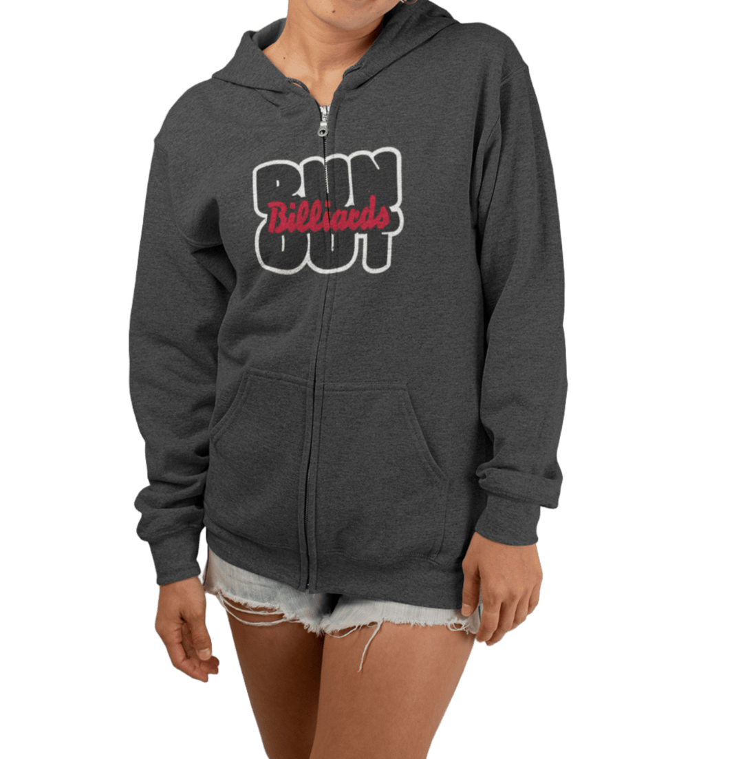 Run Out Billiards - Zip-Up Hoodie - BFLY BILLIARDS