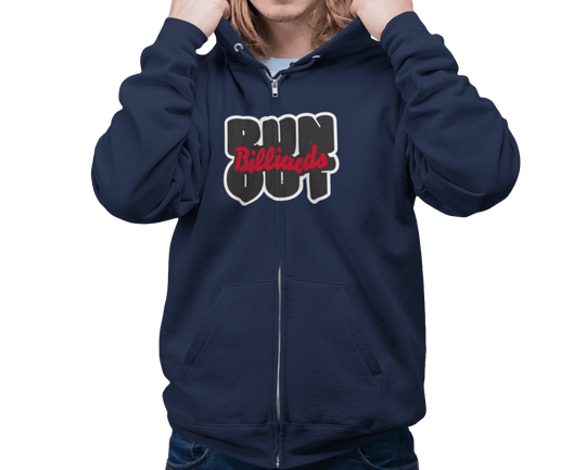 Run Out Billiards - Zip-Up Hoodie - BFLY BILLIARDS