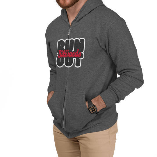 Run Out Billiards - Zip - Up Hoodie - BFLY BILLIARDS
