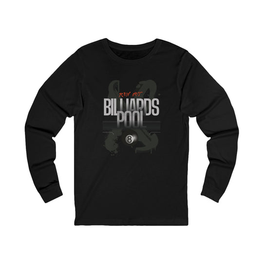 Runout Billiards - X - 8 Ball - Unisex Long Sleeve Tee - BFLY BILLIARDS