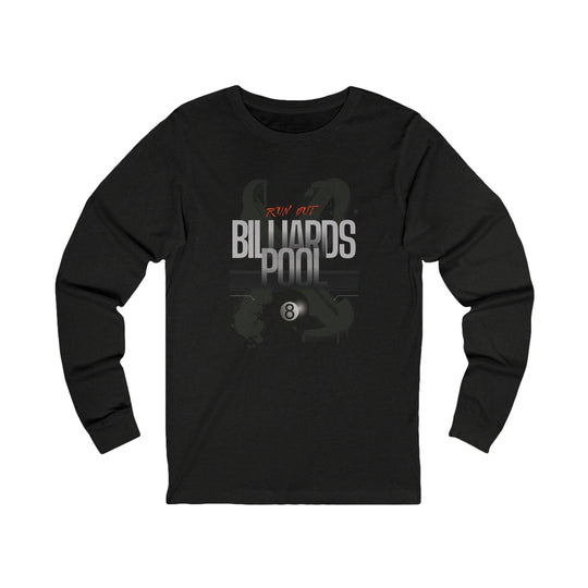 Runout Billiards - X - 8 Ball - Unisex Long Sleeve Tee - BFLY BILLIARDS