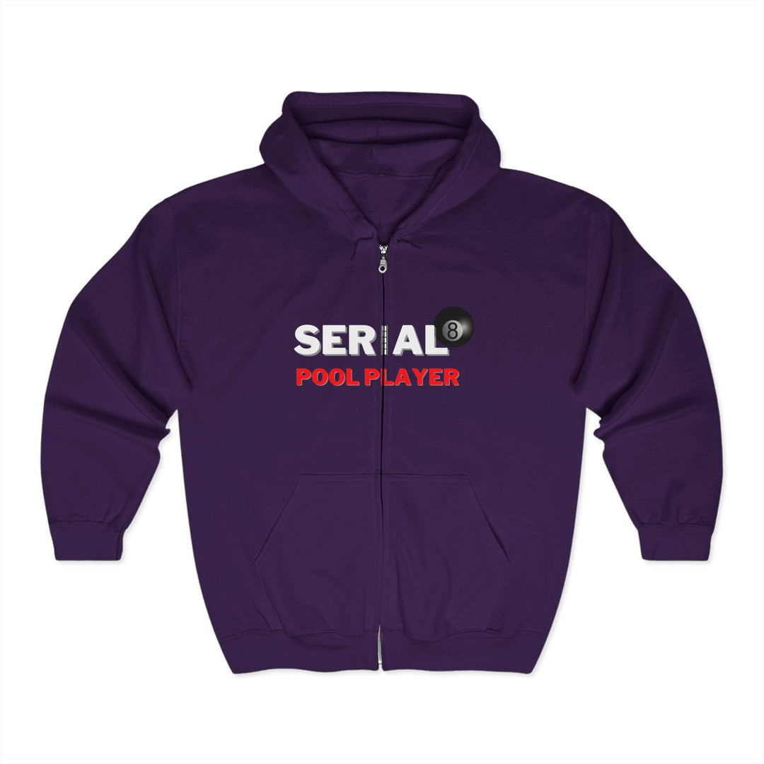 Serial Pool Player - 8 Ball - Full Zip Hoodie - BFLY BILLIARDS