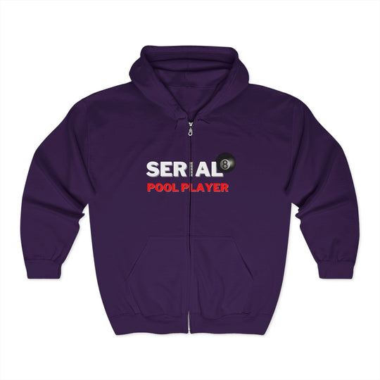 Serial Pool Player - 8 Ball - Full Zip Hoodie - BFLY BILLIARDS