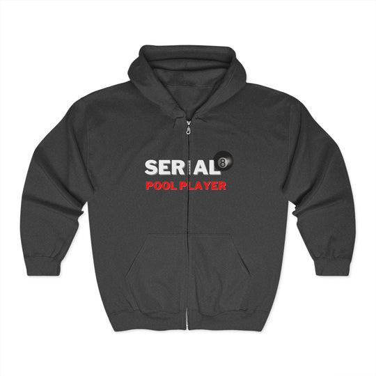 Serial Pool Player - 8 Ball - Full Zip Hoodie - BFLY BILLIARDS
