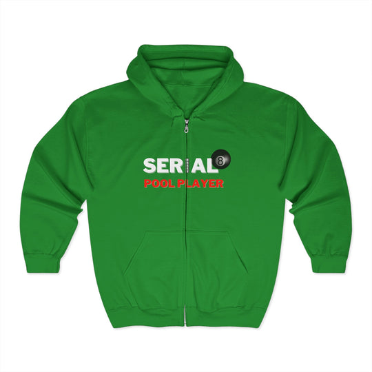 Serial Pool Player - 8 Ball - Full Zip Hoodie - BFLY BILLIARDS