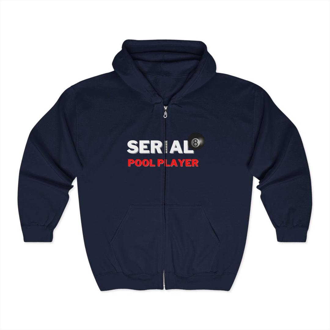 Serial Pool Player - 8 Ball - Full Zip Hoodie - BFLY BILLIARDS