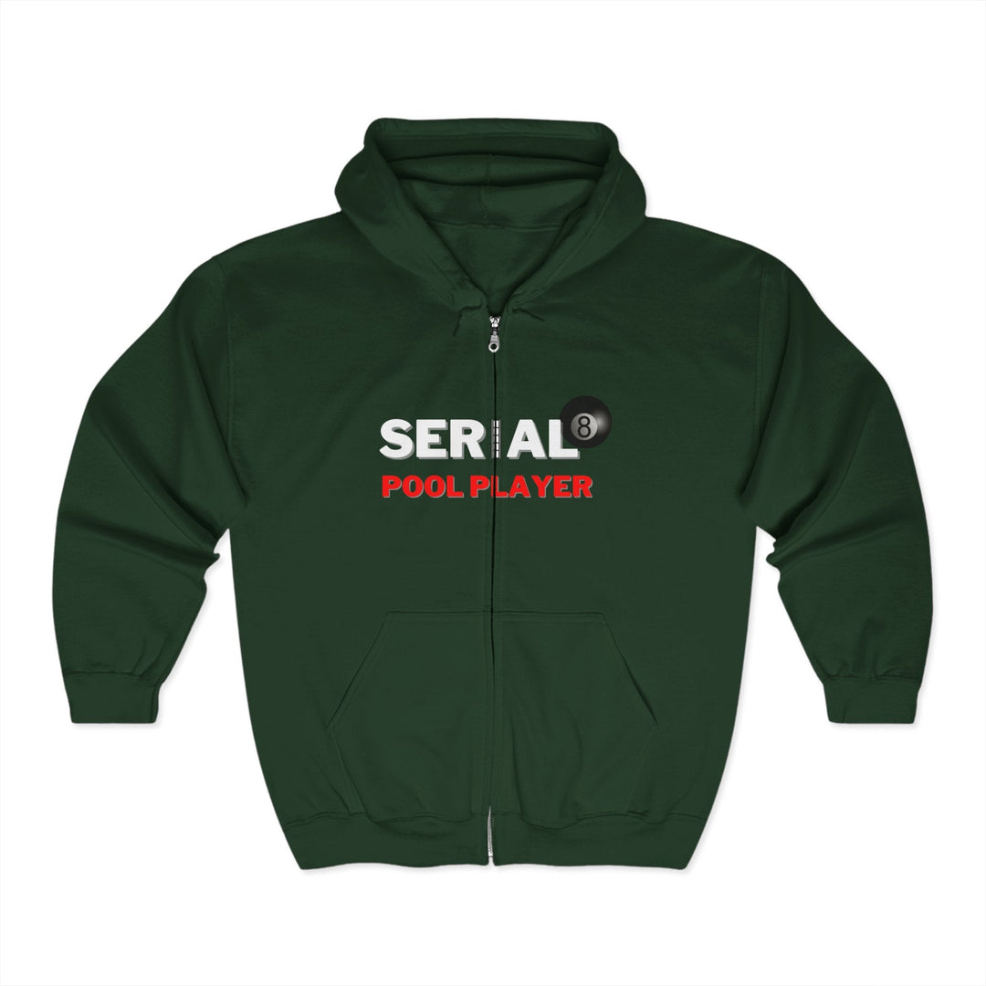 Serial Pool Player - 8 Ball - Full Zip Hoodie - BFLY BILLIARDS