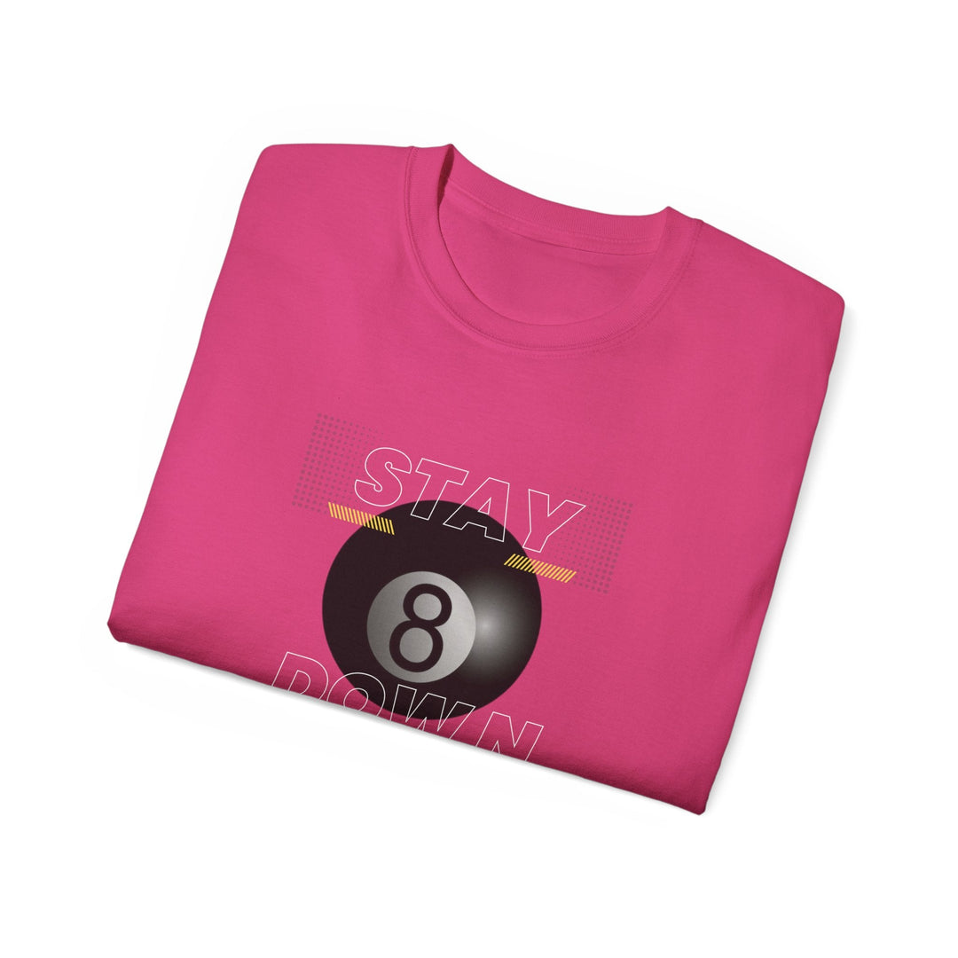 Stay Down 8 Ball Billiards - Unisex Cotton T-Shirt - BFLY BILLIARDS