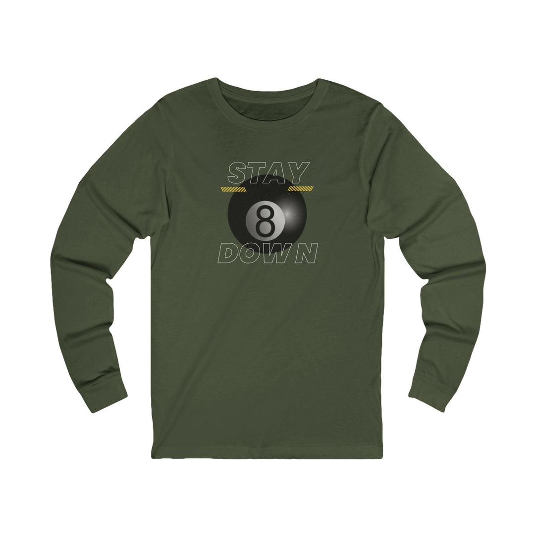 Stay Down 8 Ball Billiards - Unisex Long Sleeve Tee - BFLY BILLIARDS