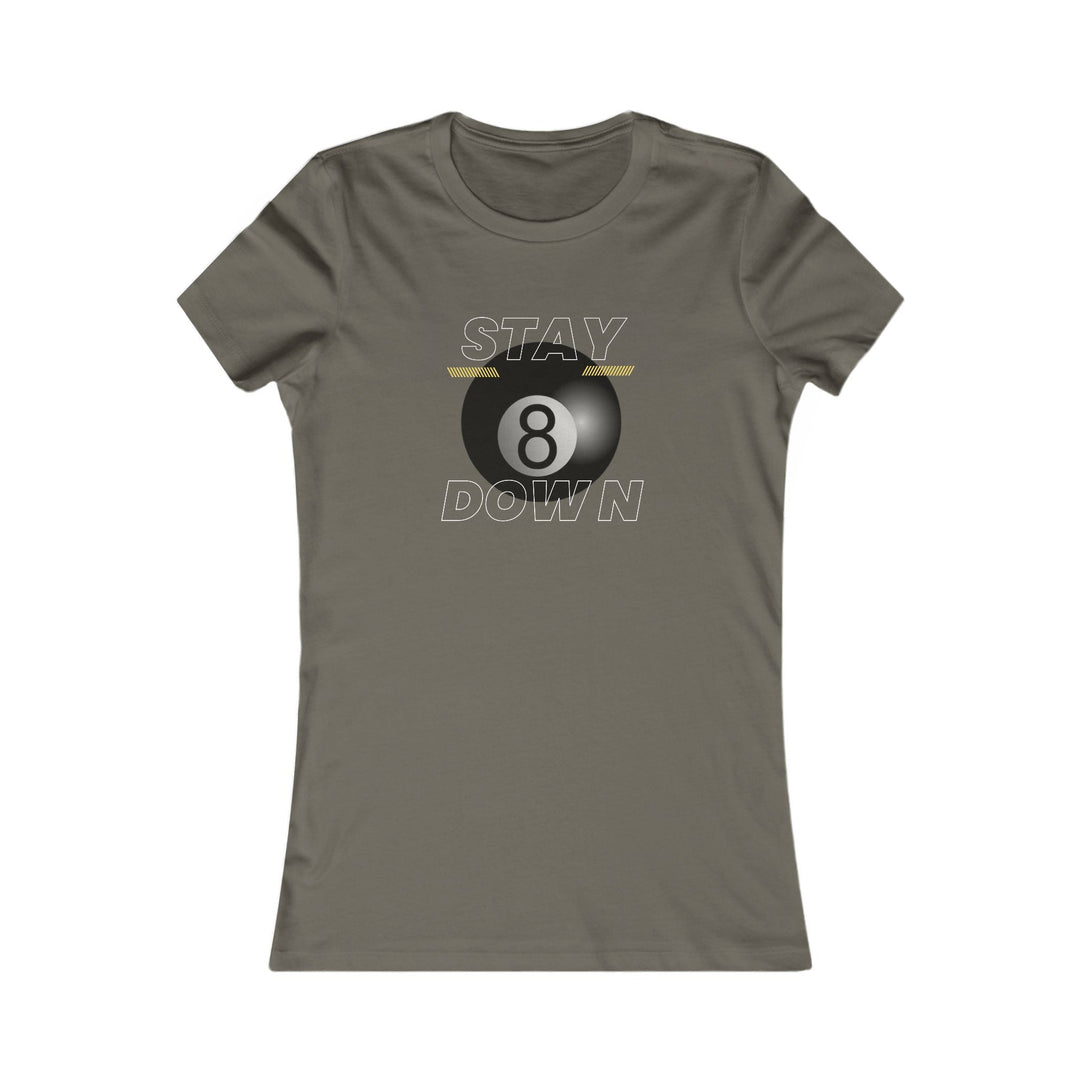 Stay Down 8 Ball Billiards - Women's Fitted Tee - BFLY BILLIARDS