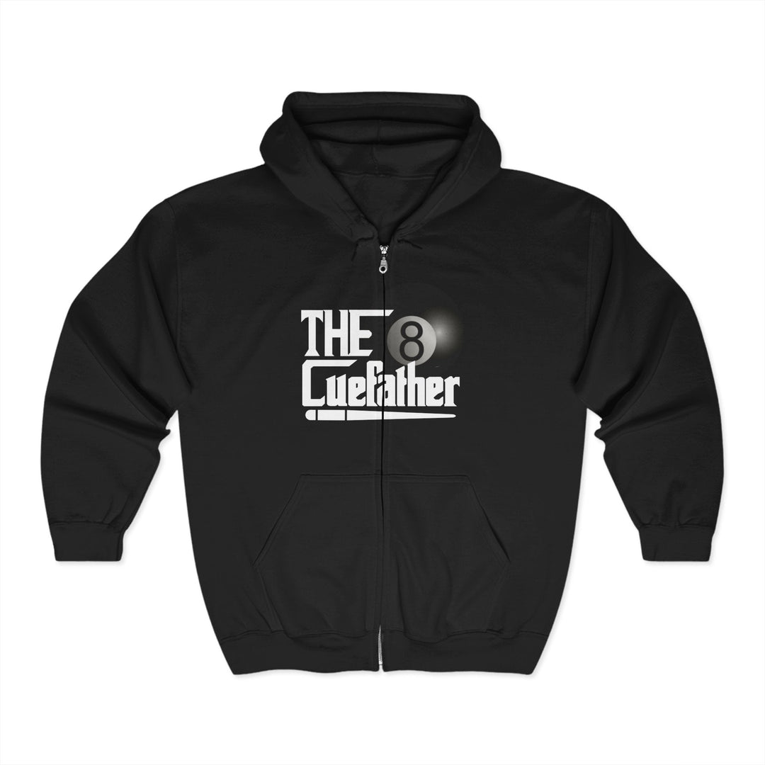 The Cuefather - 8 Ball Billiards - Full Zip Hoodie - BFLY BILLIARDS