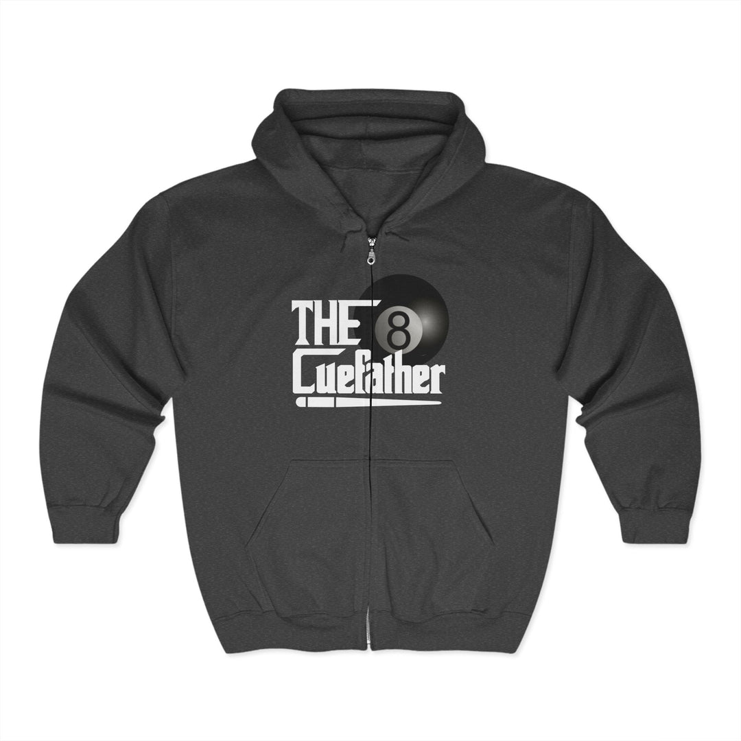 The Cuefather - 8 Ball Billiards - Full Zip Hoodie - BFLY BILLIARDS