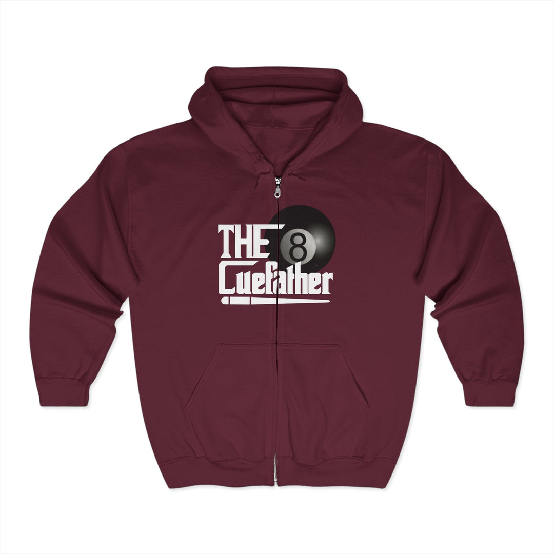 The Cuefather - 8 Ball Billiards - Full Zip Hoodie - BFLY BILLIARDS
