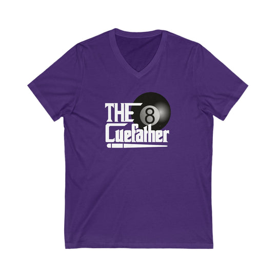 The Cuefather - 8 Ball Billiards - Unisex V - Neck Tee - BFLY BILLIARDS