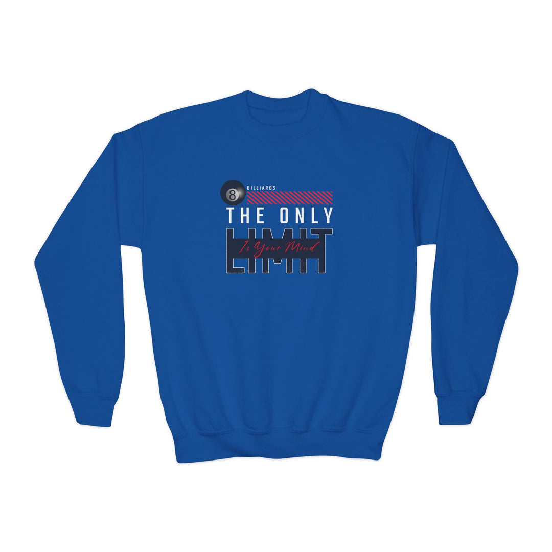 The Only Limit Is Your Mind - Unisex Youth Crewneck Sweatshirt - BFLY BILLIARDS