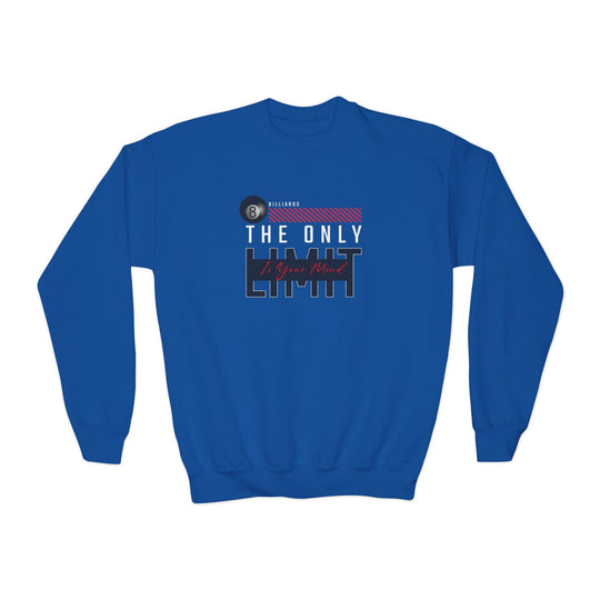 The Only Limit Is Your Mind - Unisex Youth Crewneck Sweatshirt - BFLY BILLIARDS