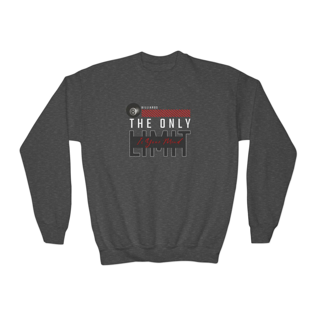 The Only Limit Is Your Mind - Unisex Youth Crewneck Sweatshirt - BFLY BILLIARDS