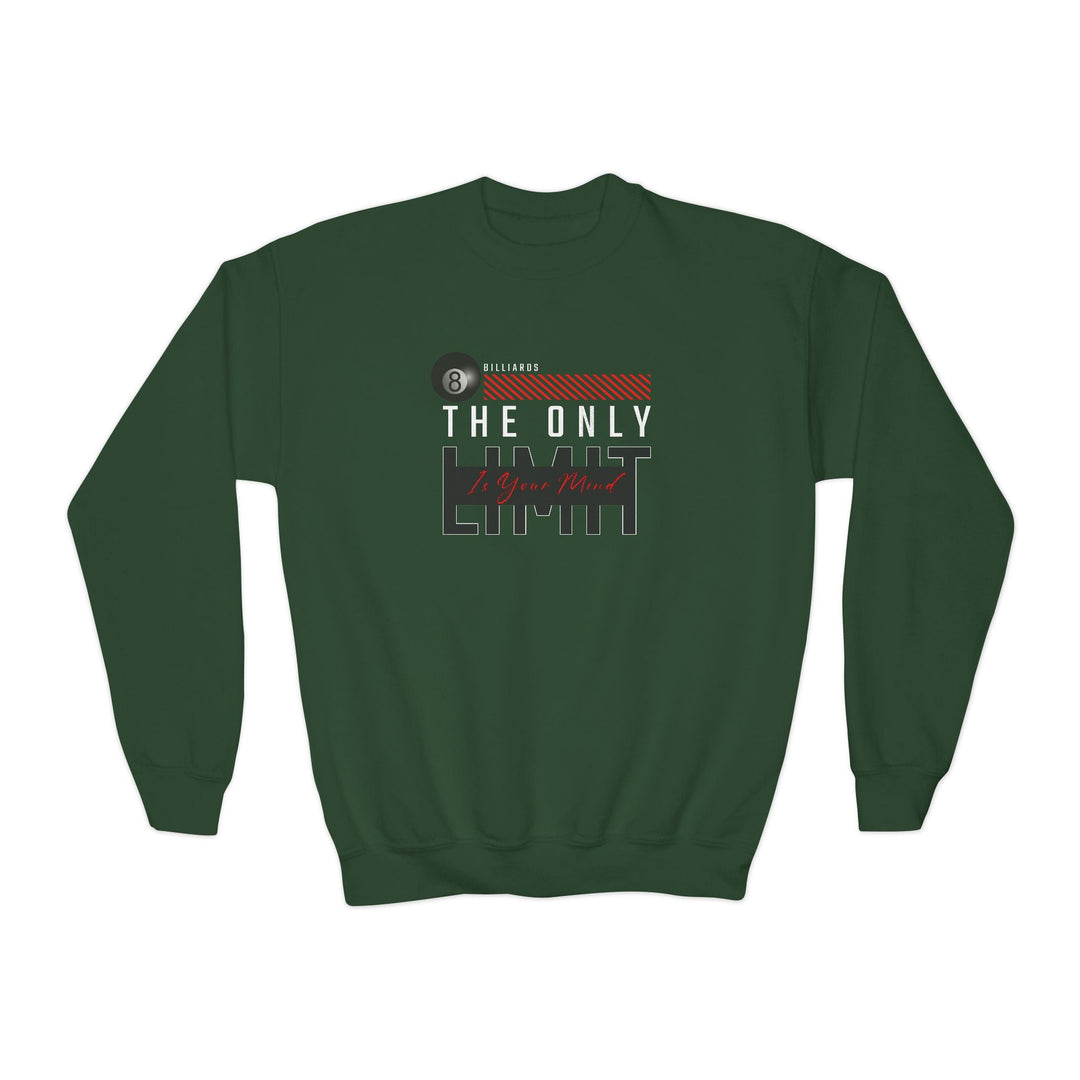 The Only Limit Is Your Mind - Unisex Youth Crewneck Sweatshirt - BFLY BILLIARDS