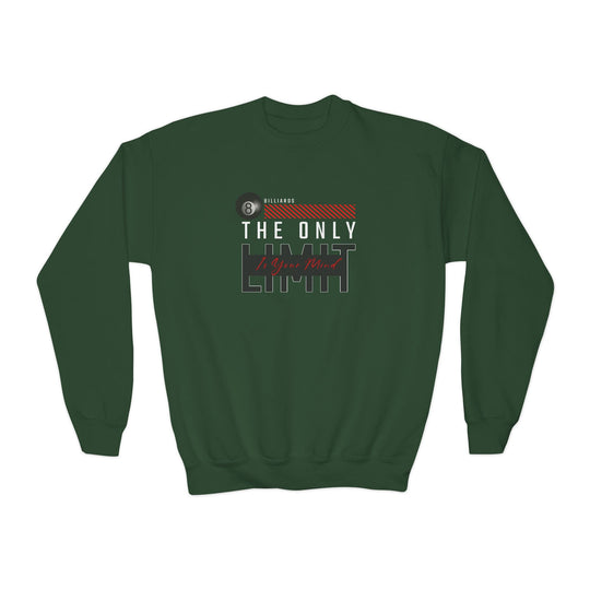 The Only Limit Is Your Mind - Unisex Youth Crewneck Sweatshirt - BFLY BILLIARDS
