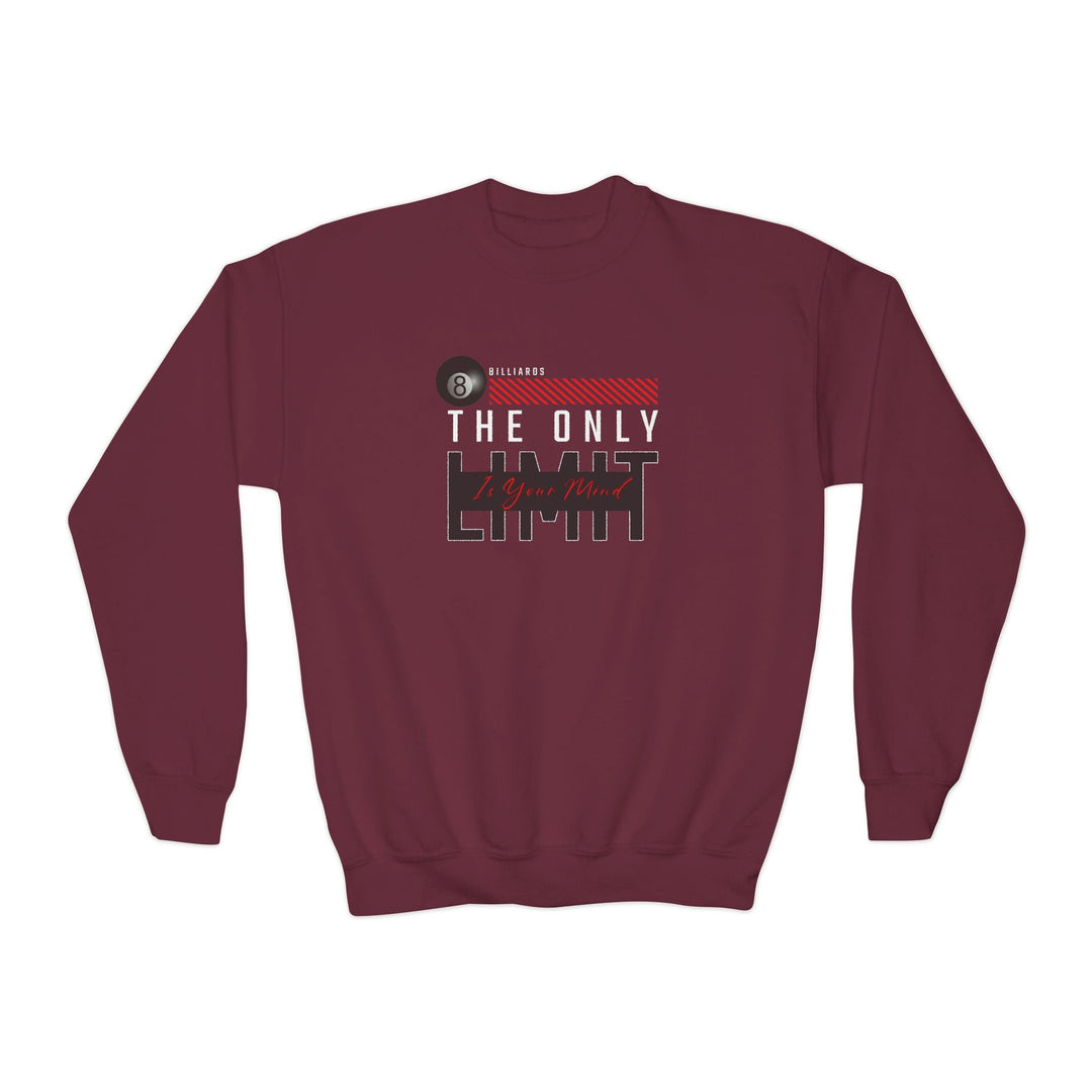 The Only Limit Is Your Mind - Unisex Youth Crewneck Sweatshirt - BFLY BILLIARDS