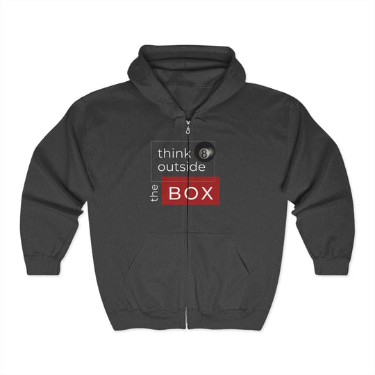 Think Outside the Box - 8 Ball - Full Zip Hoodie - BFLY BILLIARDS