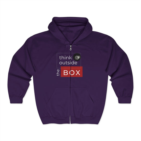 Think Outside the Box - 8 Ball - Full Zip Hoodie - BFLY BILLIARDS