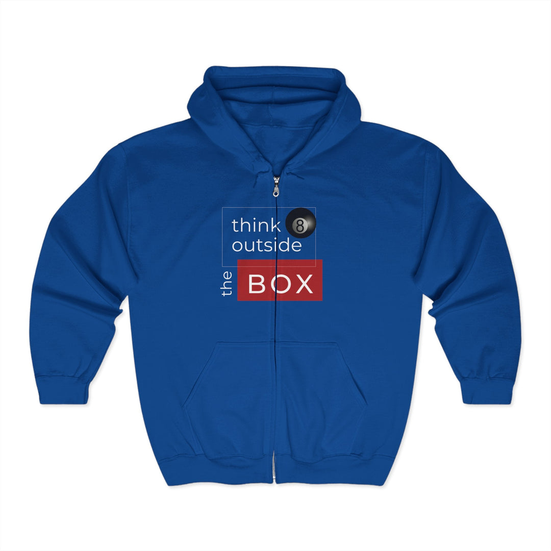 Think Outside the Box - 8 Ball - Full Zip Hoodie - BFLY BILLIARDS