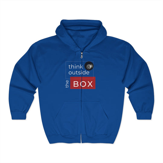 Think Outside the Box - 8 Ball - Full Zip Hoodie - BFLY BILLIARDS