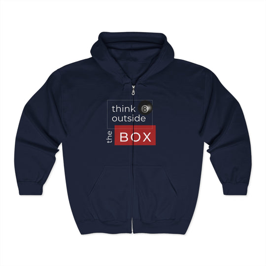 Think Outside the Box - 8 Ball - Full Zip Hoodie - BFLY BILLIARDS