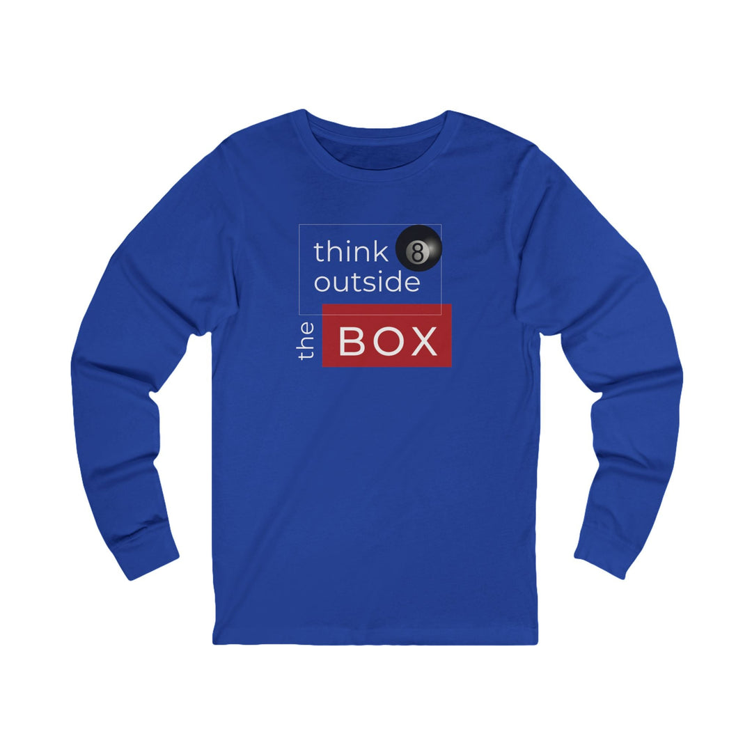 Think Outside the Box - 8 Ball - Unisex Long Sleeve Tee - BFLY BILLIARDS