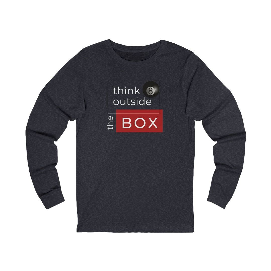 Think Outside the Box - 8 Ball - Unisex Long Sleeve Tee - BFLY BILLIARDS
