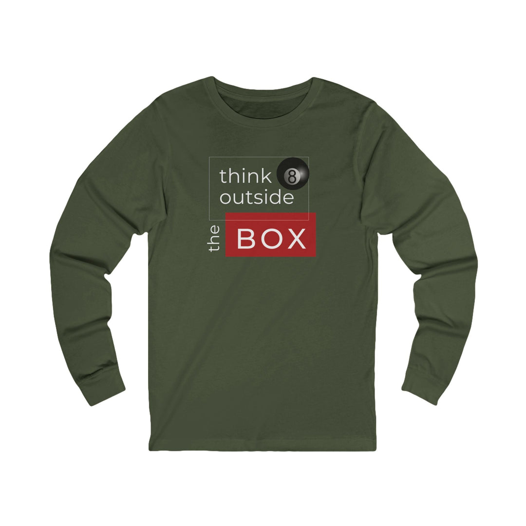 Think Outside the Box - 8 Ball - Unisex Long Sleeve Tee - BFLY BILLIARDS