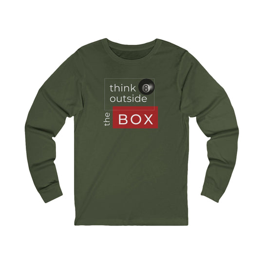 Think Outside the Box - 8 Ball - Unisex Long Sleeve Tee - BFLY BILLIARDS