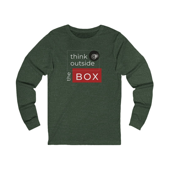 Think Outside the Box - 8 Ball - Unisex Long Sleeve Tee - BFLY BILLIARDS
