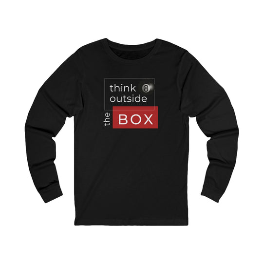 Think Outside the Box - 8 Ball - Unisex Long Sleeve Tee - BFLY BILLIARDS