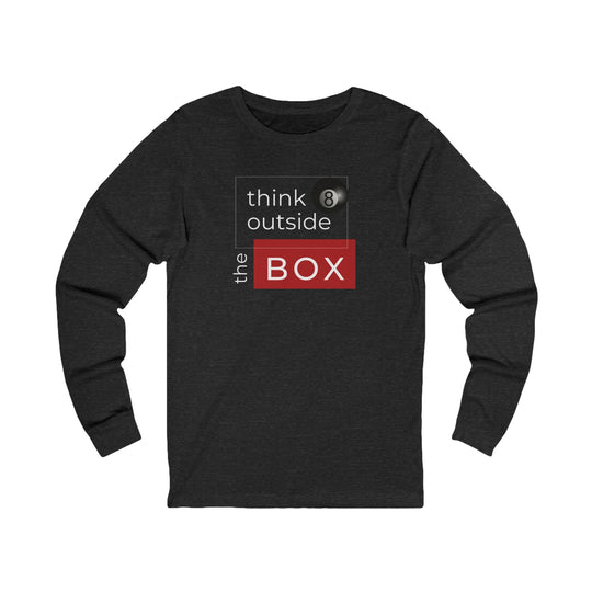 Think Outside the Box - 8 Ball - Unisex Long Sleeve Tee - BFLY BILLIARDS