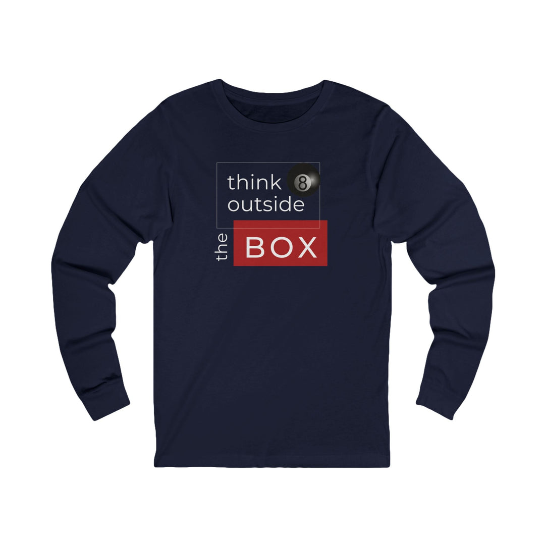 Think Outside the Box - 8 Ball - Unisex Long Sleeve Tee - BFLY BILLIARDS