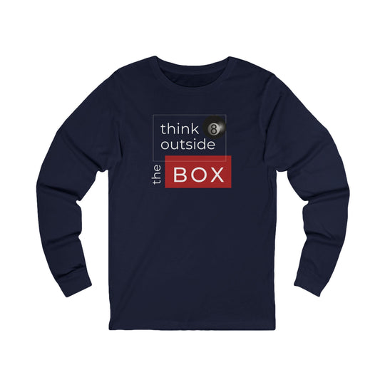 Think Outside the Box - 8 Ball - Unisex Long Sleeve Tee - BFLY BILLIARDS