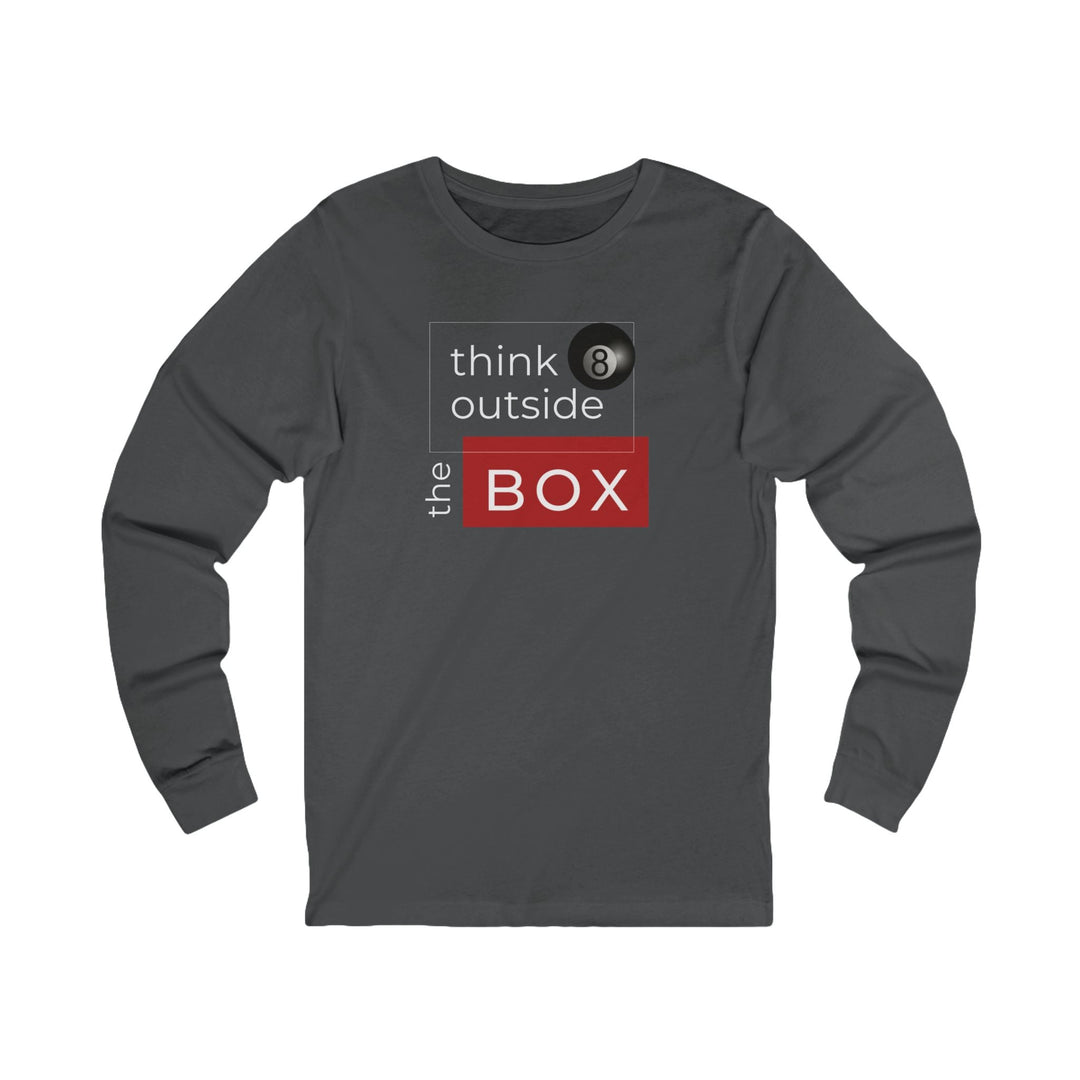 Think Outside the Box - 8 Ball - Unisex Long Sleeve Tee - BFLY BILLIARDS