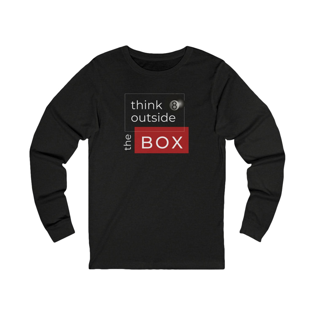 Think Outside the Box - 8 Ball - Unisex Long Sleeve Tee - BFLY BILLIARDS