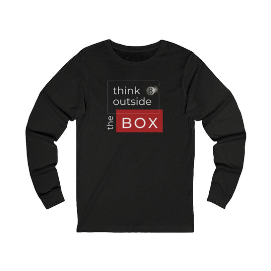 Think Outside the Box - 8 Ball - Unisex Long Sleeve Tee - BFLY BILLIARDS