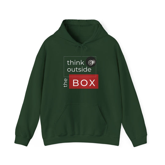 Think Outside the Box - 8 Ball - Unisex Pullover Hoodie - BFLY BILLIARDS