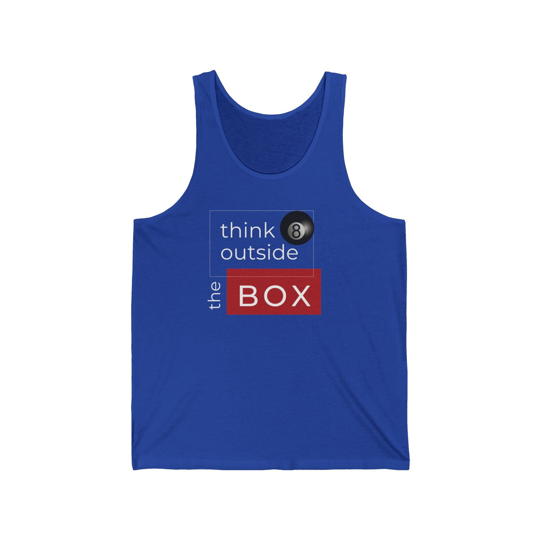 Think Outside the Box - 8 Ball - Unisex Tank Top - BFLY BILLIARDS