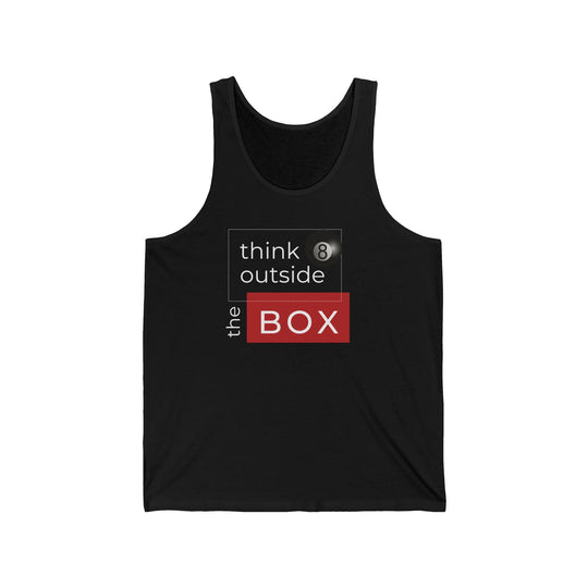 Think Outside the Box - 8 Ball - Unisex Tank Top - BFLY BILLIARDS